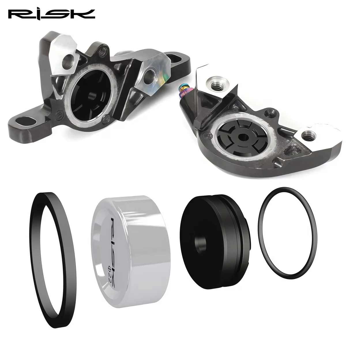 RISK Titanium Disc Brake Caliper Pistons With Seals For SHIMANO SLX XT XTR M9020/M9000/M9100 Road R7070/R8070/R9170/RS785/RS805