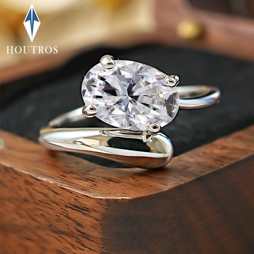 

7x10 мм 2,5 карата овальной огранки с муассанитом, обручальное кольцо для женщин, серебро 925 пробы, кольцо-пасьянс с бриллиантом, вечерние обручальные кольца, ювелирные изделия