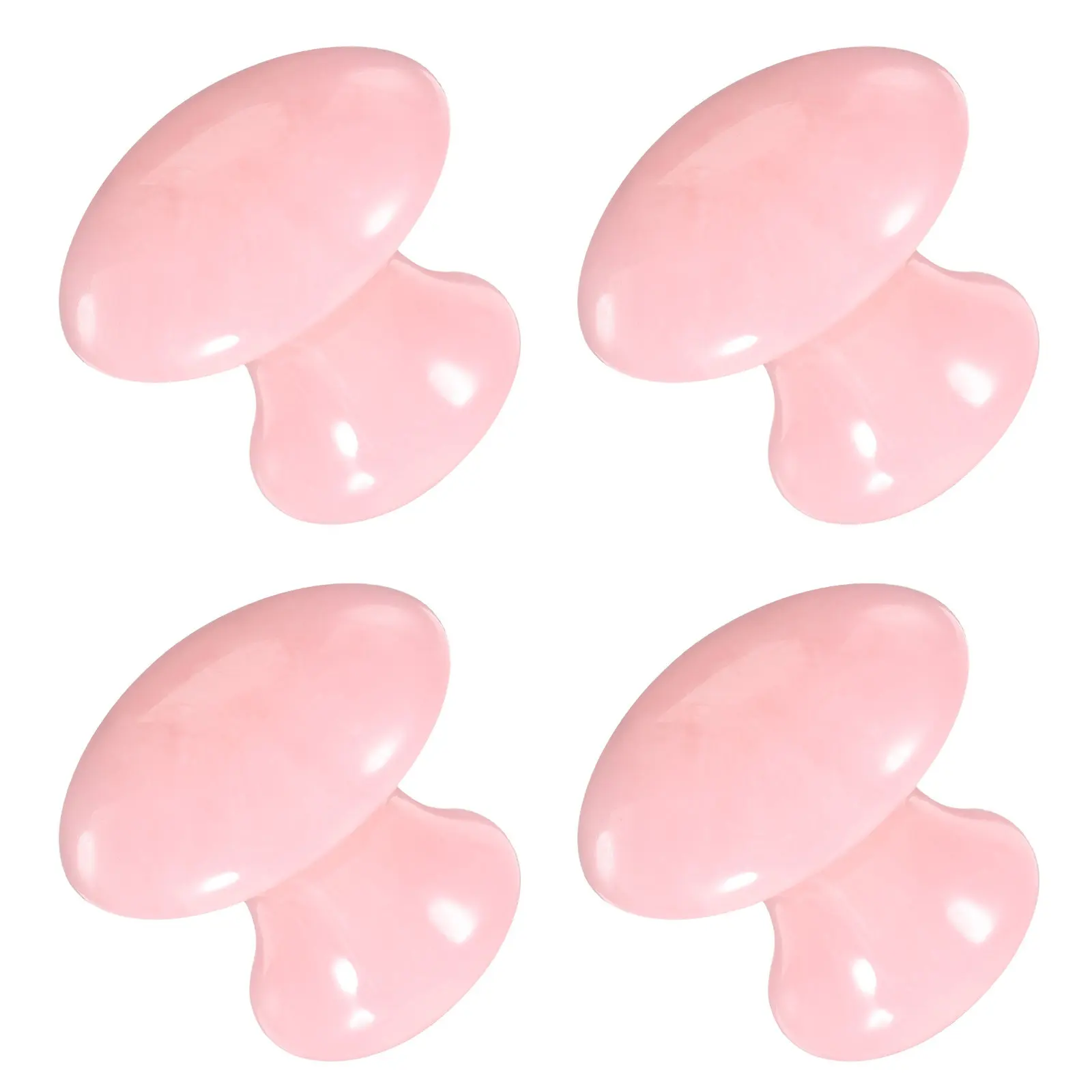4Pcs Mushroom Shaped Resin Facial Massager for Face Contouring Gua Sha Technique Skincare Absorption Enhancement Portable Beauty