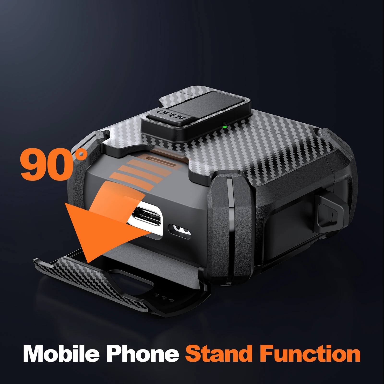 สําหรับ Airpods Pro /Pro 2 กรณีแม่เหล็กสวิทช์อัตโนมัติกรณีคาร์บอนไฟเบอร์ไร้สายชาร์จฝาครอบโทรศัพท์ออกแบบสําหรับ AirPods 4