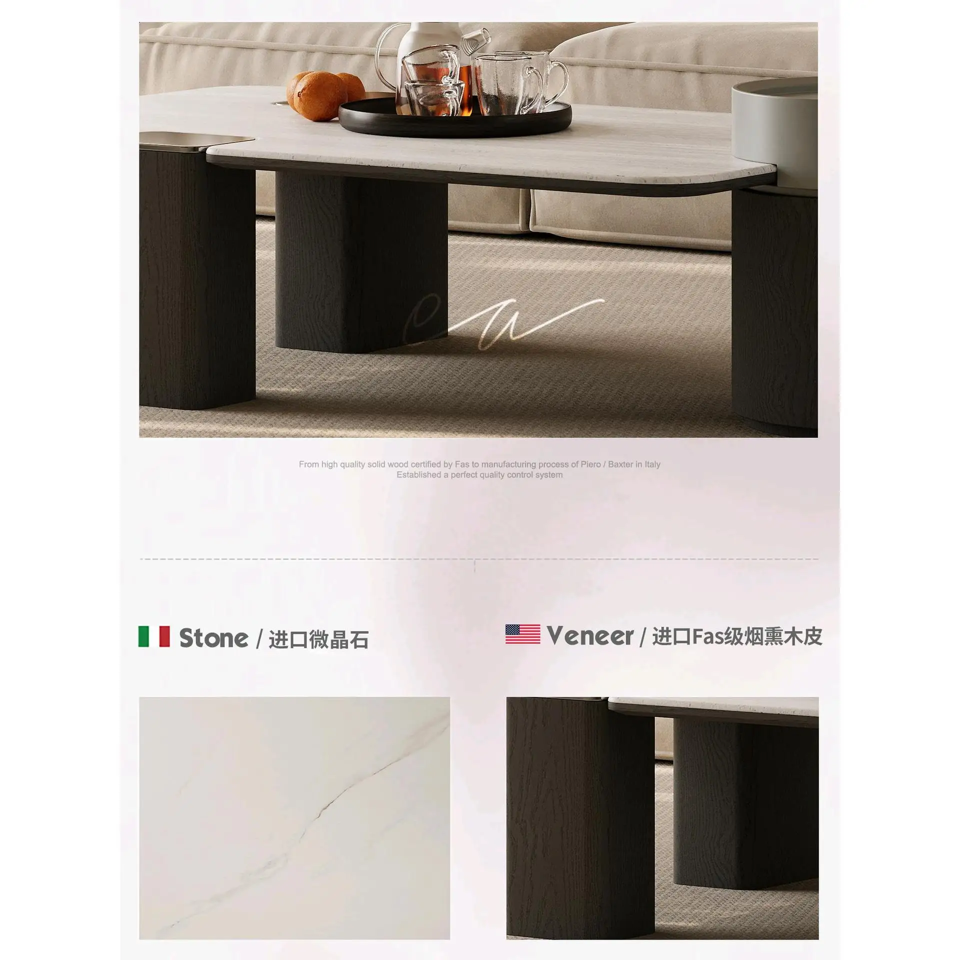 طاولة قهوة إيطالية بسيطة، غرفة معيشة بسيطة وحديثة، شقة صغيرة منزلية #5