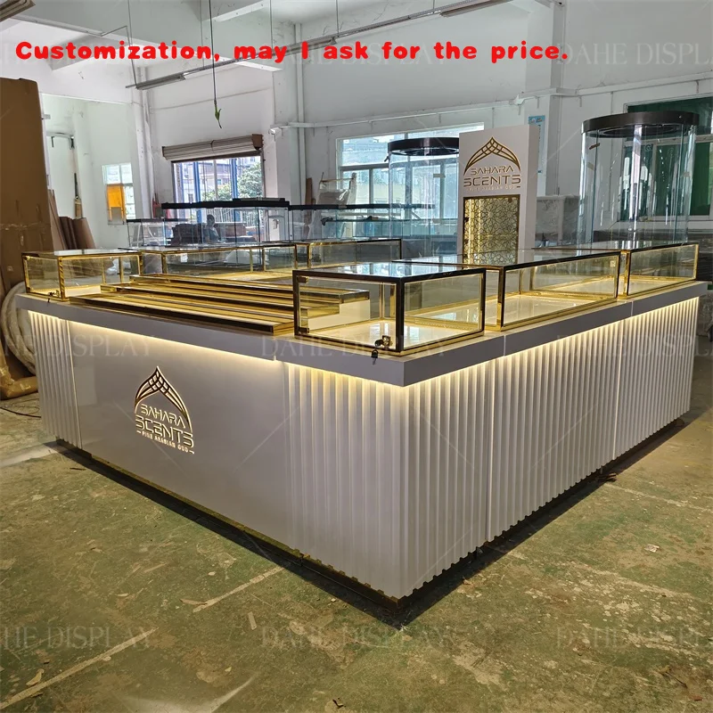 

на заказ.Mall Arab Style Роскошный торговый центр Киоск Дизайн магазина Парфюмерные витрины Шкафы для магазина Стенд