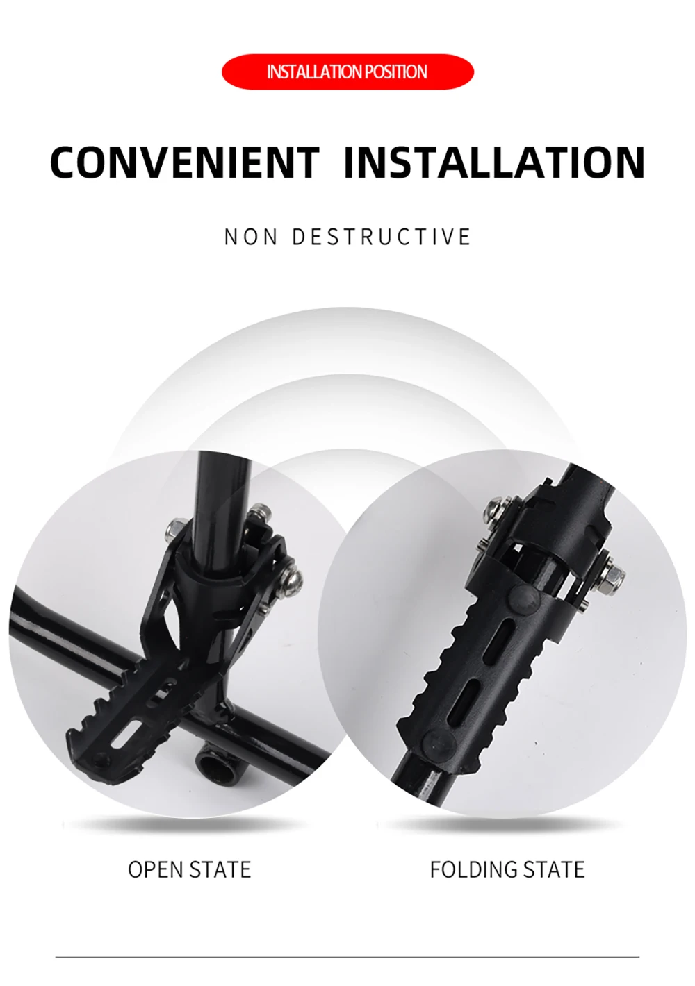 Motorcycle Highway Front Foot Pegs Folding Footrests Clamps for BMW R1250GS R 1250 GS LC 2013 - 2024 2023 R1200GS R 1200 GS Adv image 2