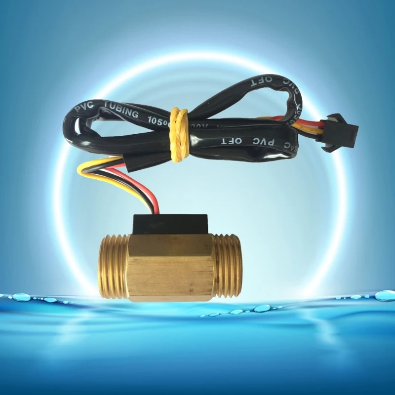 Sensore di flusso d'acqua aggiornato interruttore per uso alimentare misuratore di portata ad effetto Hall contatore del fluido ottone 44mm facile Drop Shipping
