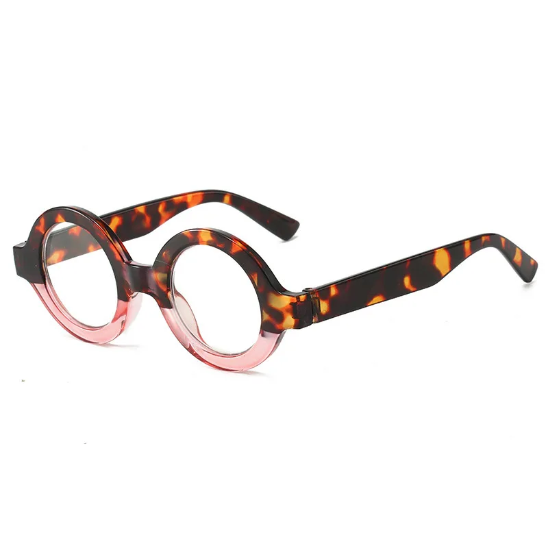 Small Round Reading Glasses Retro Leopard Hyperopia Eyewear Women Men Computer Reader Presbyopia Eyeglasses +1.0 +1.5 +2.0 +2.5