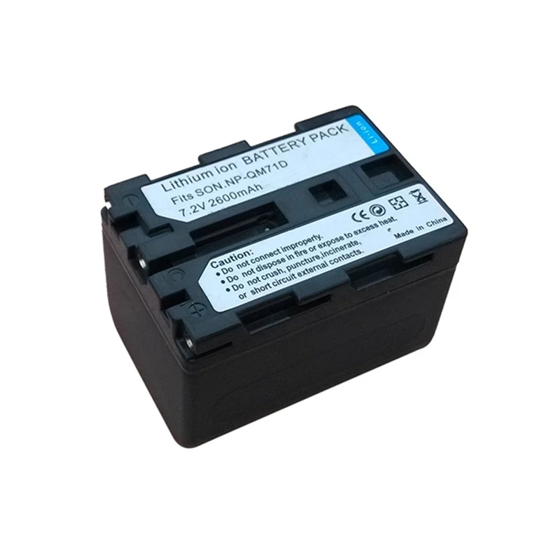 7.2V 2600mAh FM70 camcorderbatterij, voor Sony NP-FM50 FM70 QM71D NP-QM71D