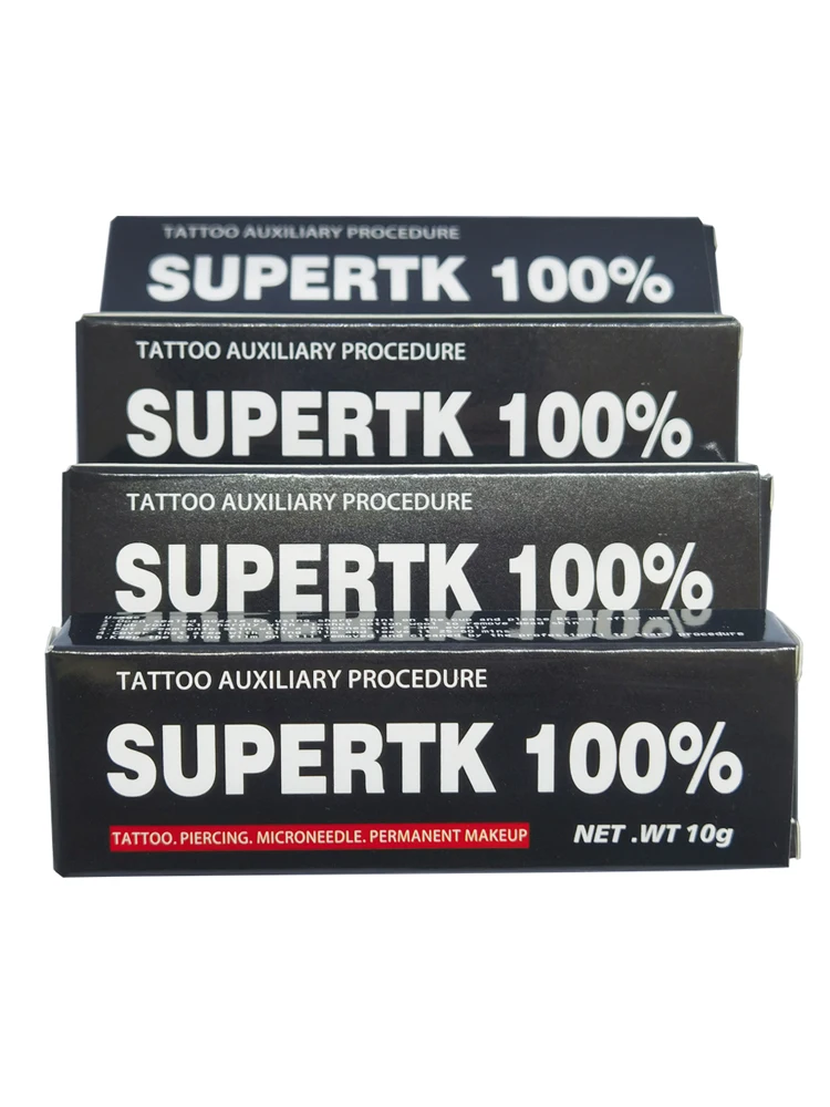 100% Supertk Tattoo Crème Vóór Permanente Make-up Wenkbrauw Lippen Liner Gezicht en Lichaam Schoonheid Microblading Piercing Extra 10g - afbeelding 2