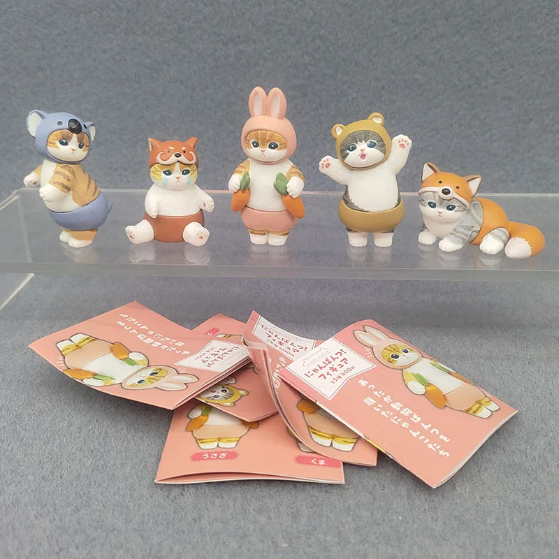 アニメのアクションフィギュア,装飾品,猫,パンダ,ウサギ,コスプレ人形,コアラ,キツネ,カワイイ,クリスマスプレゼント