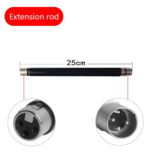 Zubehör für Linearantriebe: M6/M8 3XLR Verlängerungsstange, Saugnapfadapter, Getränkehalter-Endstücke
