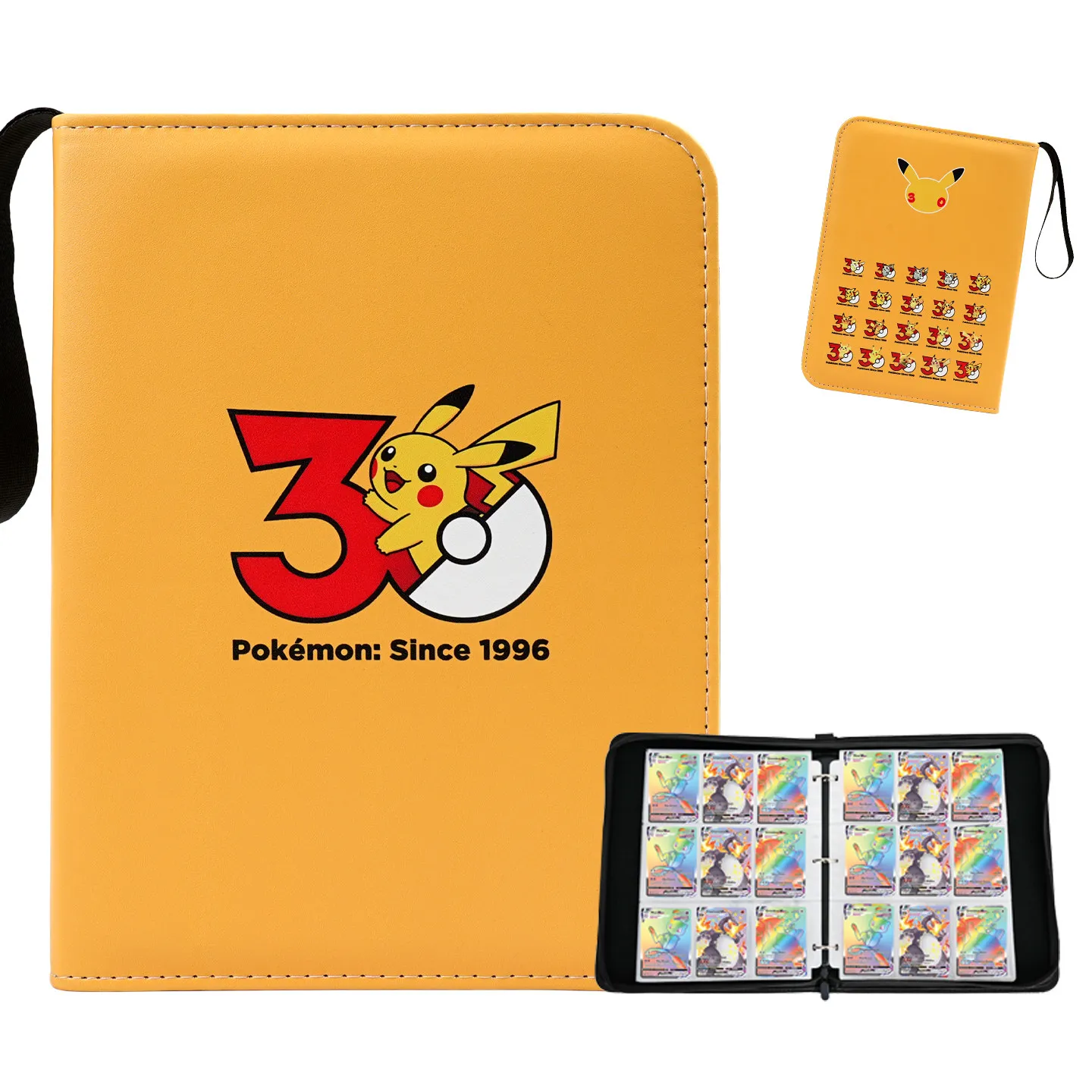 pokemon-30th-anniversary-ptcg-book-deluxe-leather-card-9-sections-50-pages-900-slots-adorable-surprise-collection-gifts-in-stock