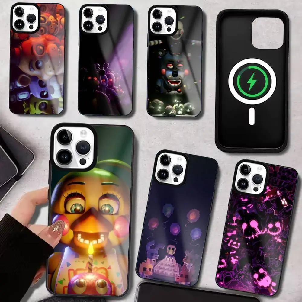 

Five-Nights-At-Freddys F-Fnaf Phone Case For iPhone17,16,15,14,13,12,11 Plus,Pro Max For Magsafe Wireless Charging