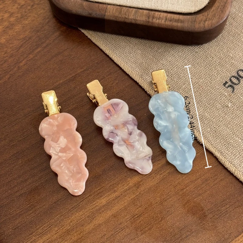 1 زوج ملون سحابة خلات مشبك شعر الشعر ، مناسبة التنقل اليومي/المرأة تاريخ نمط إكسسوارات الشعر مقاطع الشعر للنساء