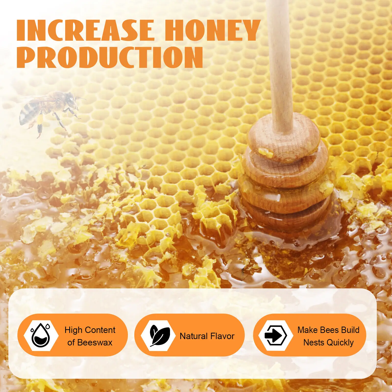 30 Pcs Honeycomb Foundation Beekeeping Equipment Fit Extract Natural Bee Wax Hive Tool 7.7*16.3