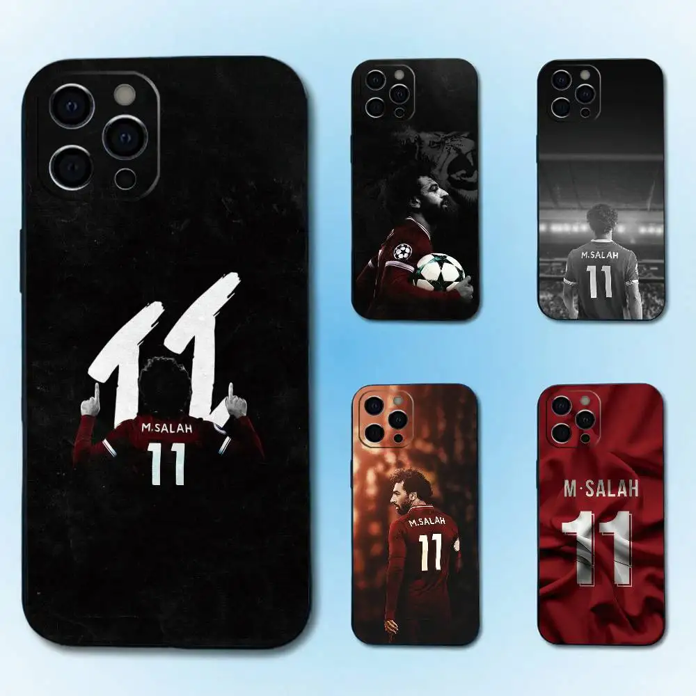 Football M-Mohamed S-Salah 11 Phone Case For iPhone 17, 16,15,14,13,12,11 Plus,Pro Max, Others Soft Black Cover