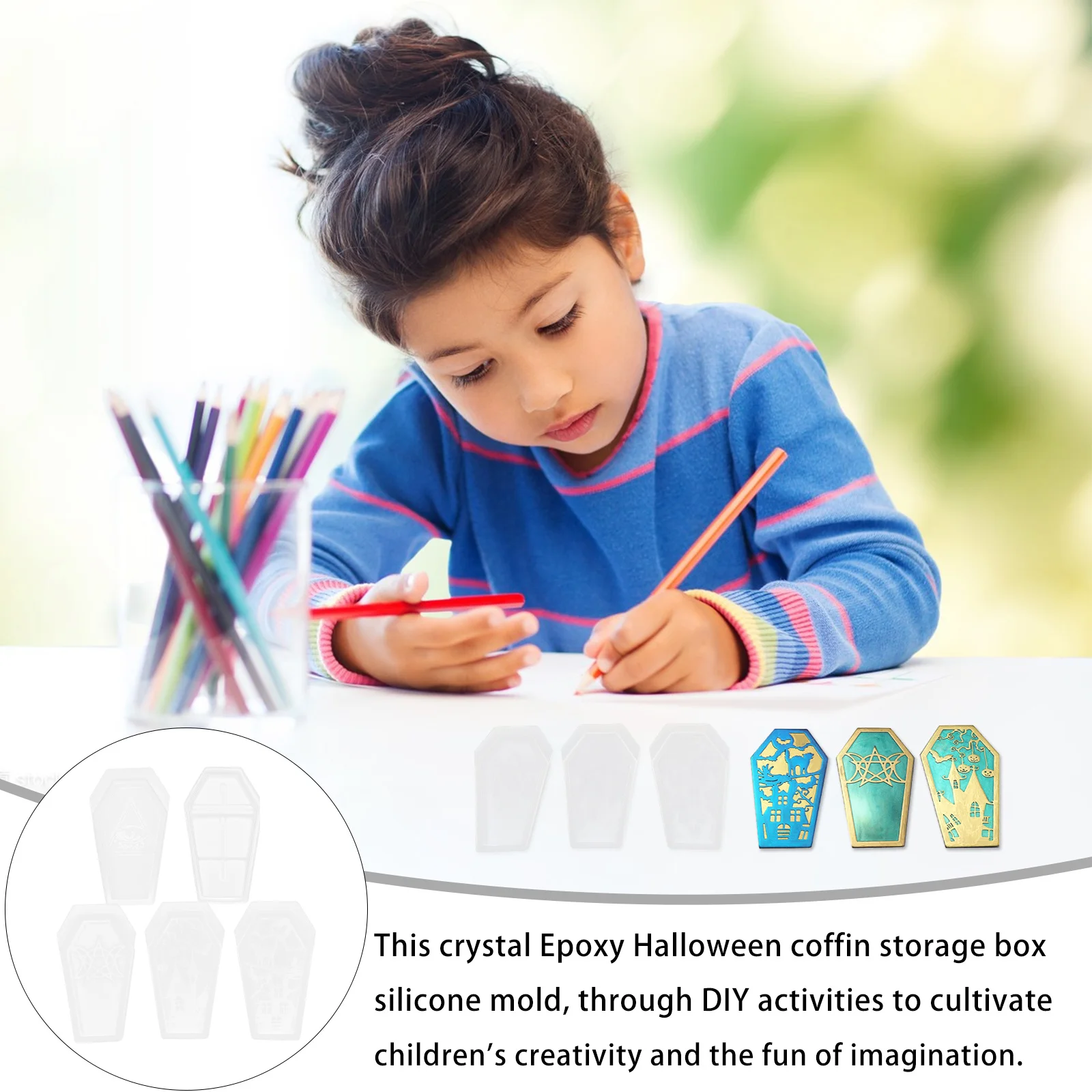 

Crystal Epoxy Mold Transparent Diy Coffin Shape Resin Casting Mold For Jewelry Making Craft Ornament Storage Box