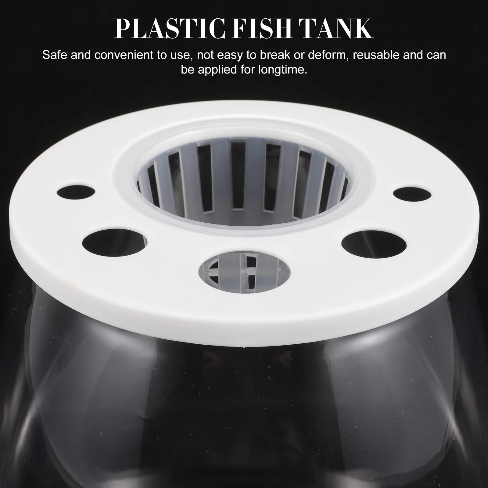 

Transparent Hydroponic Landscape Tank Clear Aquarium Plastic Fish Decorate Gift Desk for Office Goldfish Desktop Store