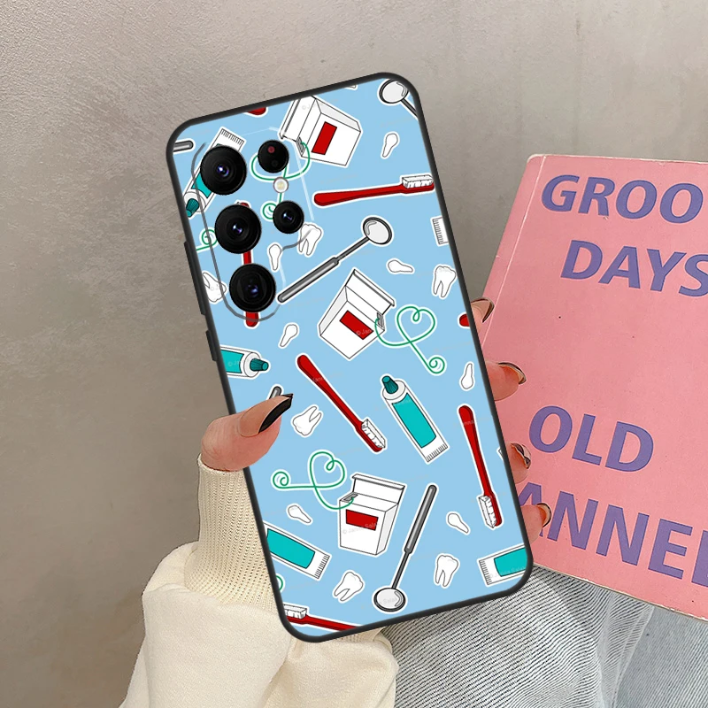 Tandarts Tand Mondhygiënist Case Voor Samsung Galaxy S25 Ultra S20 S21 S22 S23 S24 Ultra S9 S10 Plus S25 FE Cover Coque