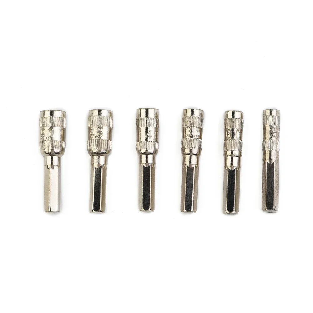 6 In 1 6 Points Hex Shank Socket 2.5/3/3.5/4/4.5/5mm H4 Nut Driver Hand Tool For Woodworking Socket Wrenches Tool Parts