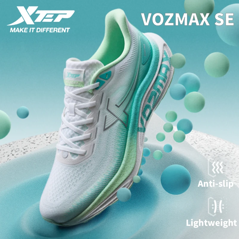 Xtep VOZMAX SE Running Shoes for Men Summer Lightweight Shock-absorbing Breathable Mesh Casual Jogging Shoes 875219110004