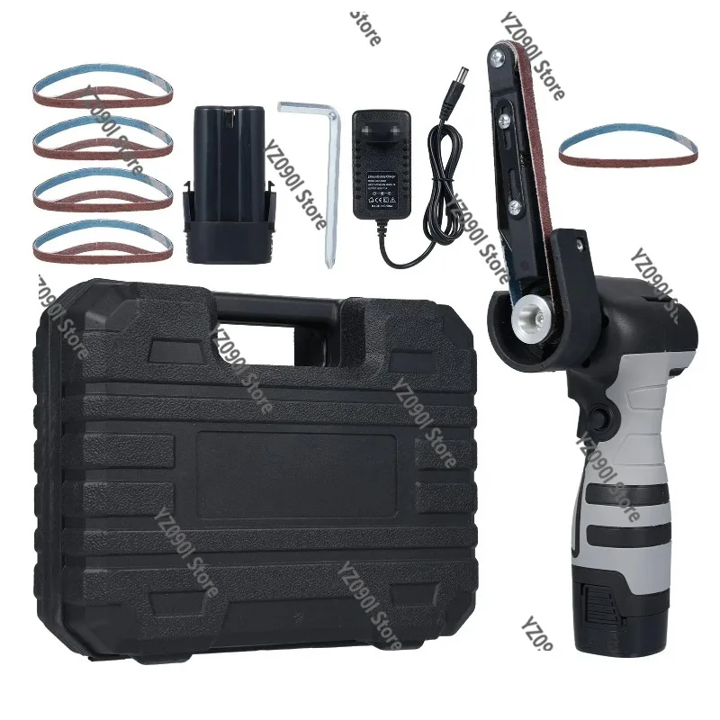 Electric Mini Sander Sand Machine Pipe Sander Polisher Belt Grinder 6500RPM Variable Speed for Wood Metal Plastic
