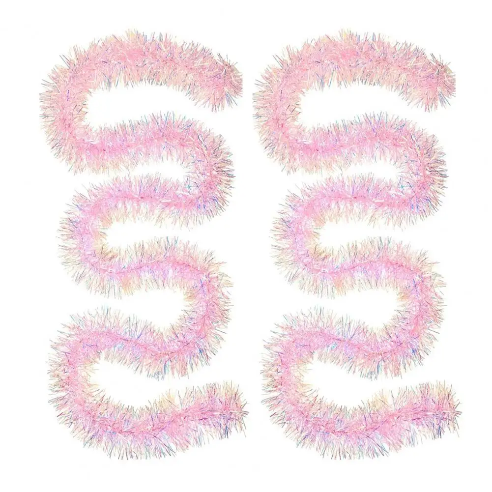 Flexible Wire Wreath Easy-to-install Wreath Ribbon Pink Christmas Wire Garland Strip Ribbon Festive Decoration Set for Holiday