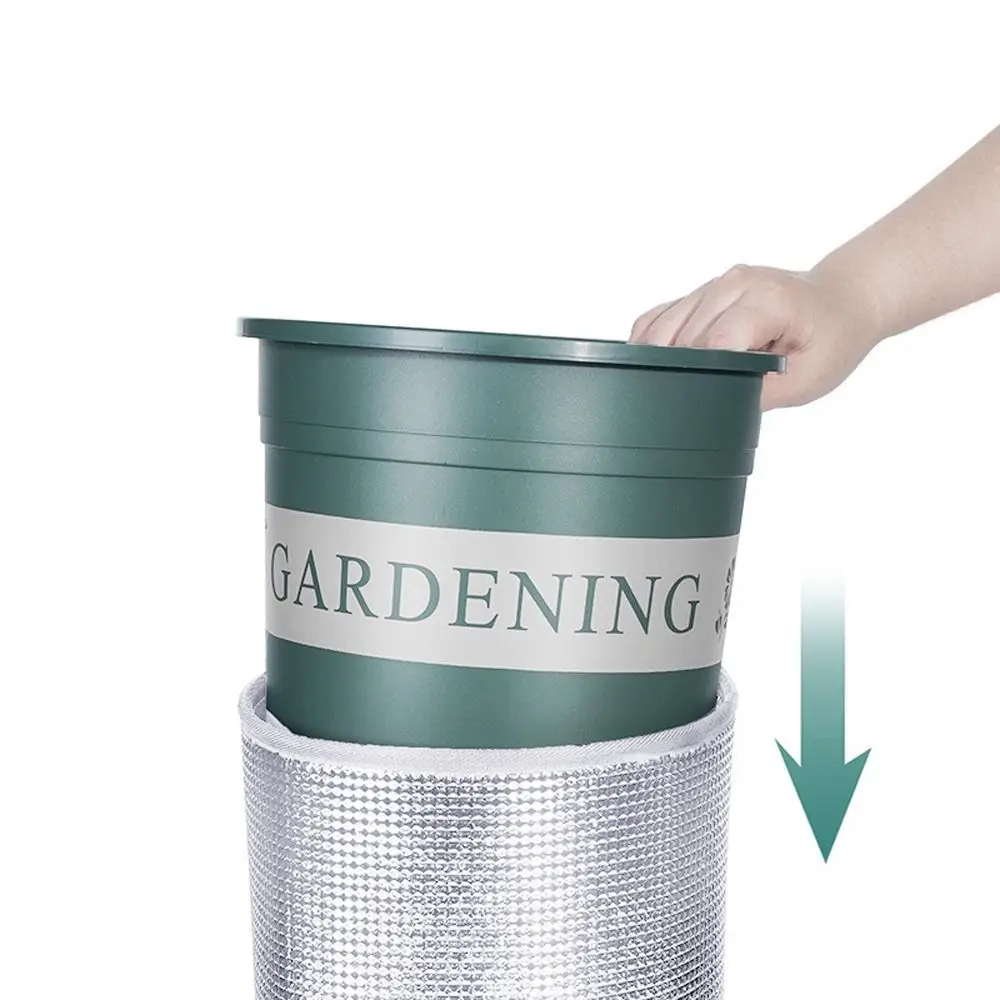 

5pcs Thickened Flower Pot Insulation Cover Double-sided Aluminum Foil Film Plant Sunscreen Cover Self-adhesive Flower Pot Holder