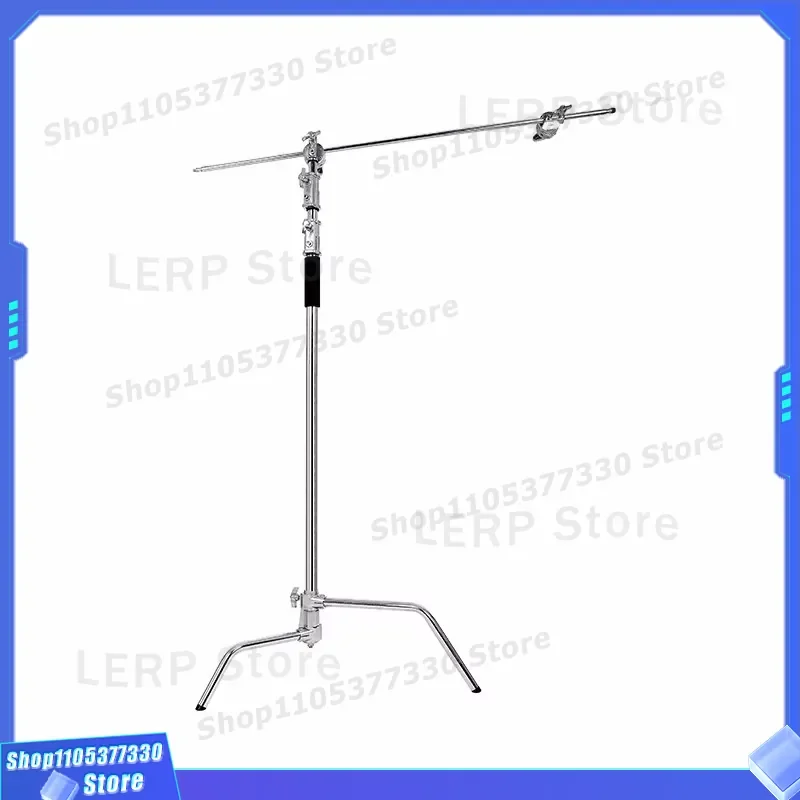3m Heavy Duty C Stand Light Support with 3.5ft Grip Arm and Studio Head Adjustable Photography Equipment for Video Shooting