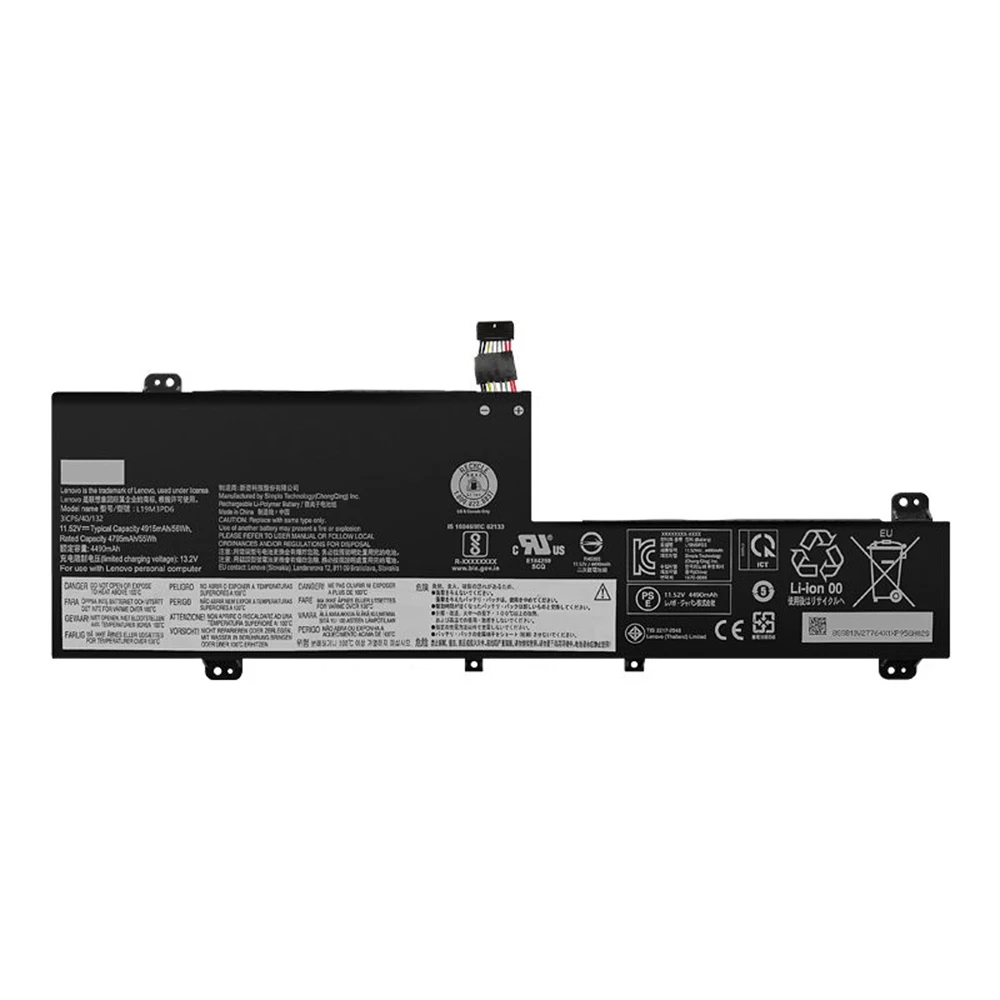 العلامة التجارية الجديدة حقيقية الأصلي L19C3PD6 11.52V 52.5Wh بطارية الكمبيوتر المحمول لينوفو Ideapad فليكس 5-15IIL05 L19L3PD6 L19M3PD6 L19D3PD6