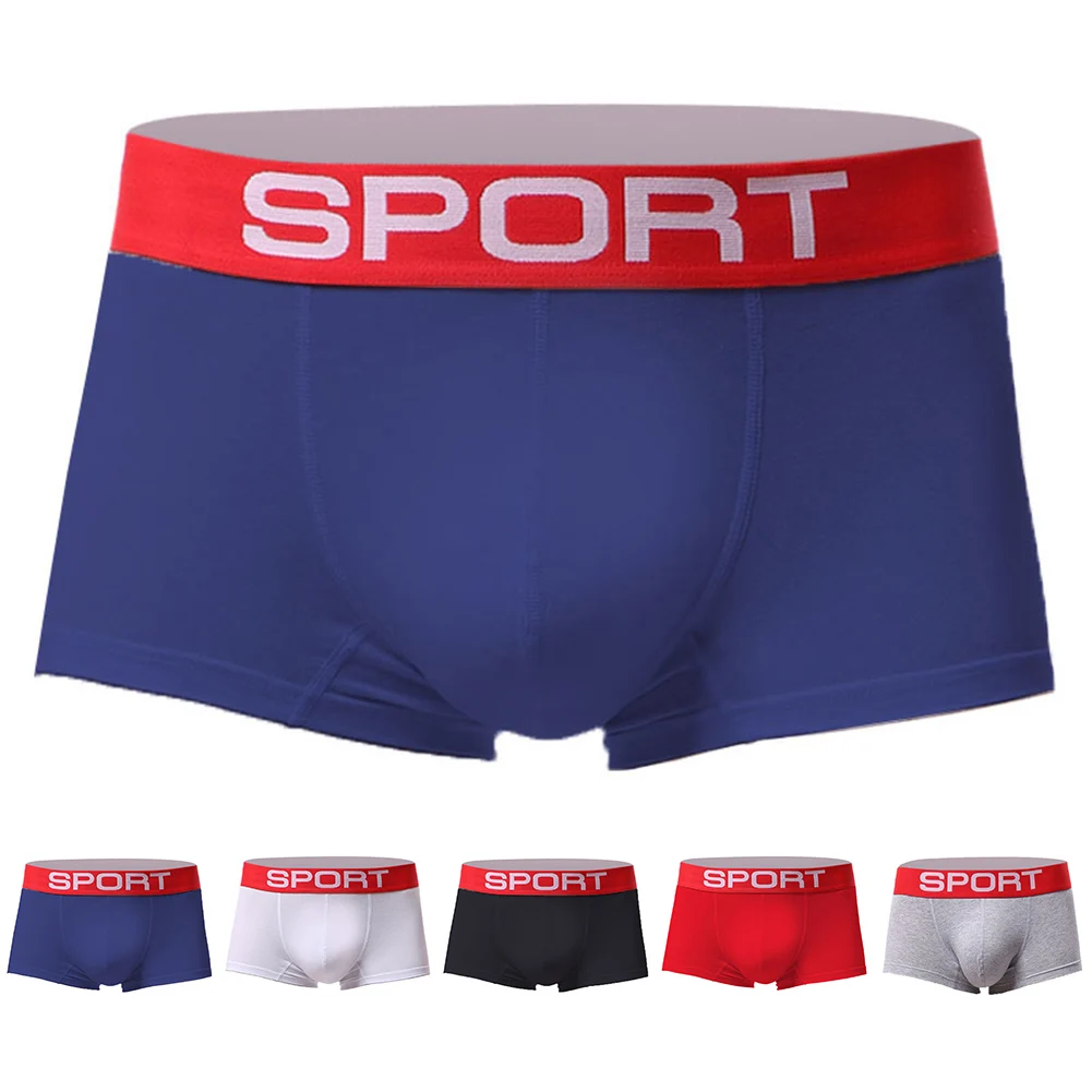 Männer Baumwolle Unterwäsche solide Boxershorts Ausbuchtung Beutel niedrige Taille Höschen Dessous weiche bequeme atmungsaktive Homewear Bade bekleidung