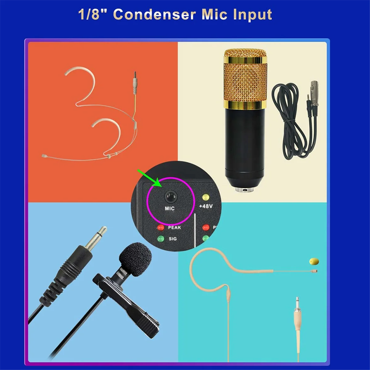 BFYLW TEYUN Q12 คอมพิวเตอร์บันทึกเสียงการ์ด 16Bit/48KHZ การ์ดเสียงแบบพกพาผสมสําหรับกีตาร์ Home Studio Music Pro Q12