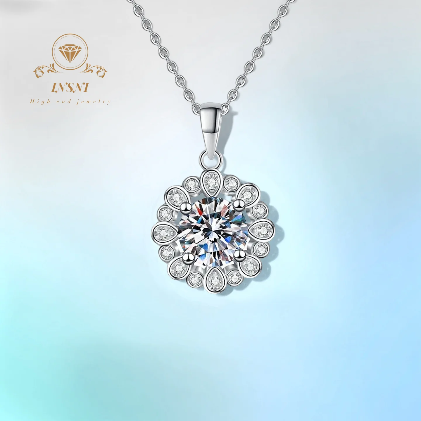 

1 карат D-цвет муассанит минималистичный кулон в виде лепестка ожерелье из стерлингового серебра S925 сертифицированное GBA женские бестселлеры ювелирные изделия для девочек