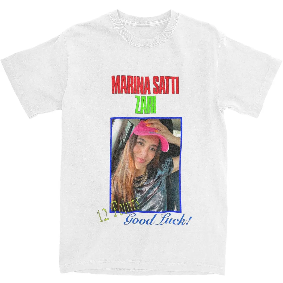 Marina Satti Zari T-Shirt Men Eurovisioned Song Contest 2024 Greece Classic Cotton T Shirts Summer Trendy Tees Plus Size Clothes