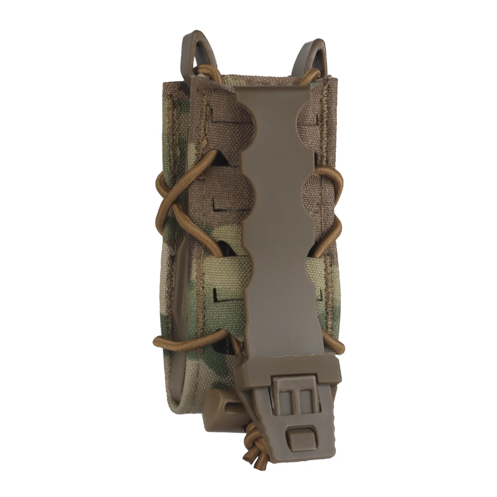 V2 Tactical 9mm Pistol Mag Pouch Tiger Type MOLLE Quick Pull Hunting Shooting Airsoft Magazine Bag Adjustable Combat Belt Gear