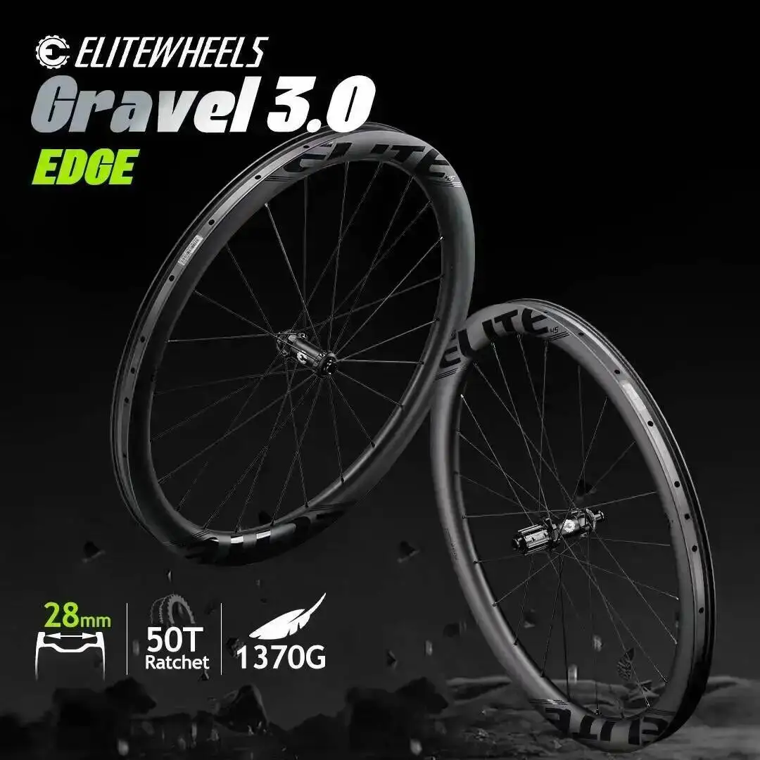AliExpress ELITEWHEELS EDGE Gravel  3.0 Wheels Ultralight 1370g Wing 20 Spoke For Racing Bike Road Disc Carbon Wheelset  RIM Depth 45/35mm