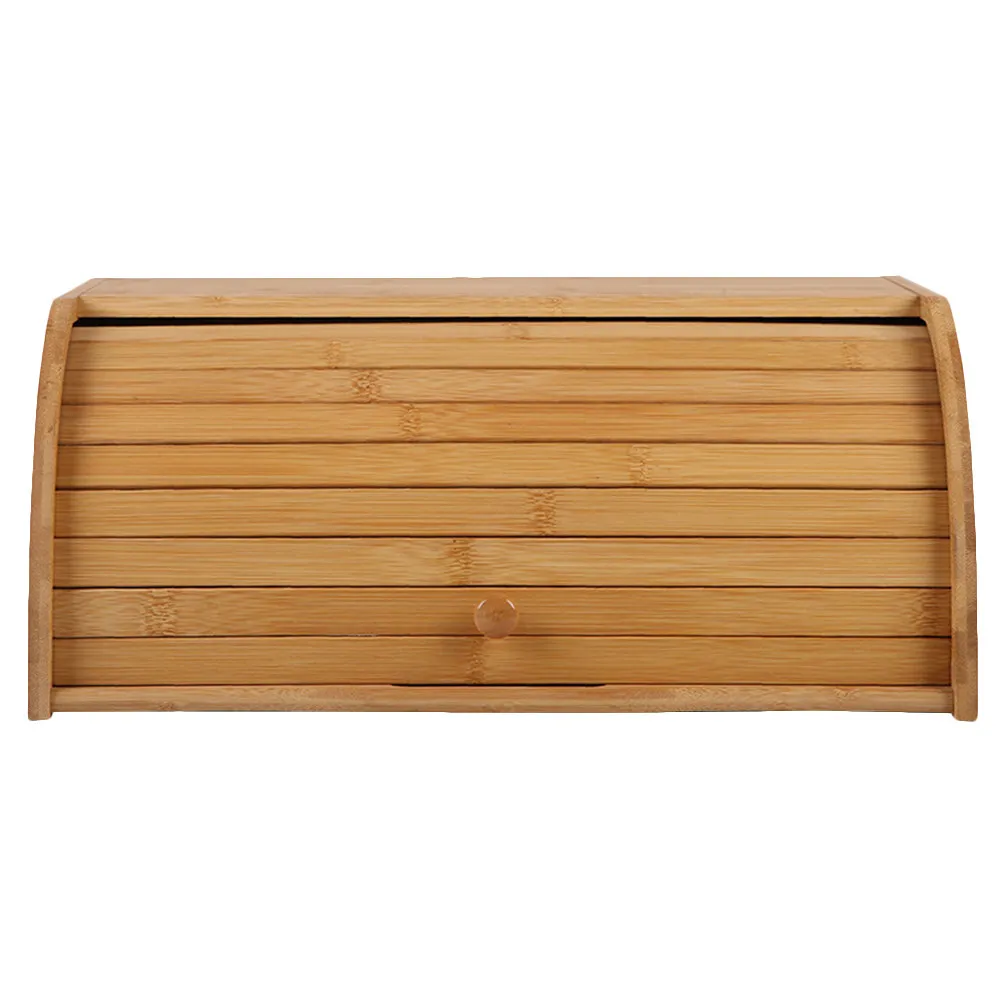 

1Pcs Bamboo Storage Box Wood Bread Basket Kitchen Counter Organizer for Cookies Cakes Chocolate Bread Home Office Use