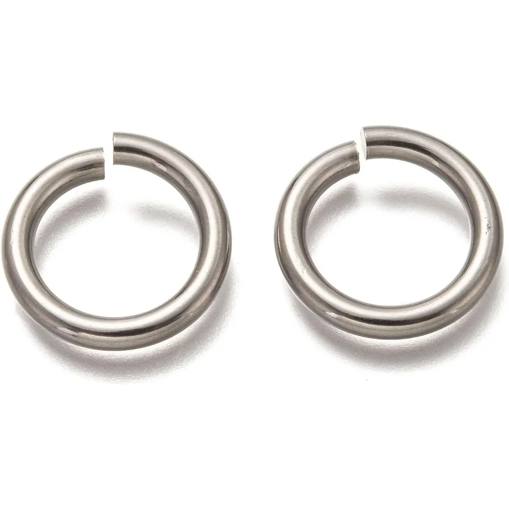 10 anelli di salto in acciaio inossidabile 304 non tinti Anelli di salto aperti Anello rotondo Colore acciaio inossidabile 20x3 mm Diametro interno: 14 mm