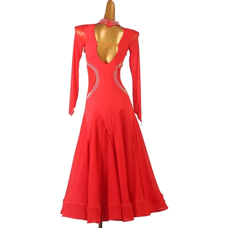 ชุดเต้นรำบอลรูมสำหรับผู้หญิง ชุดยาวสำหรับการแข่งขันเต้นรำวอลซ์ ชุดสำหรับงานปาร์ตี้ ชุดเต้นรำสำหรับสาวๆ ชุดสำหรับงานกลางคืน ชุดสำหรับงานแต่งงาน