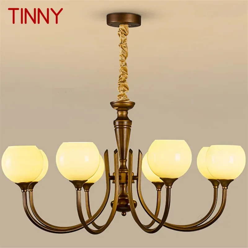 TINNY Contemporary Pendent Lamp American Retro LED Living Room Restaurant Bedroom Study Villa Hotel Model Houses Chandelier