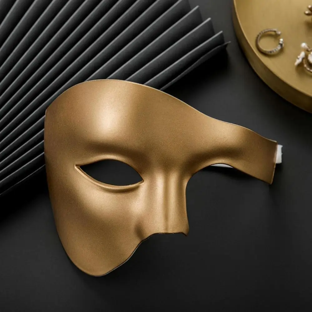 PVC Steampunk Phantom Masquerade Cosplay Mask Plastic Half Face Men/Women Punk Carnival Costume Props The Phantom Dancer Mask
