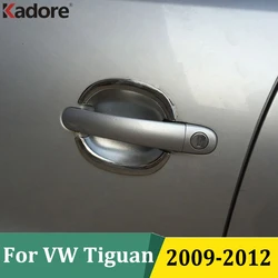 For Volkswagen Tiguan 2009 2010 2011 2012 ABS Chrome Car Side Door Handle Bowl Cover Trim Sticker Exterior Accessories