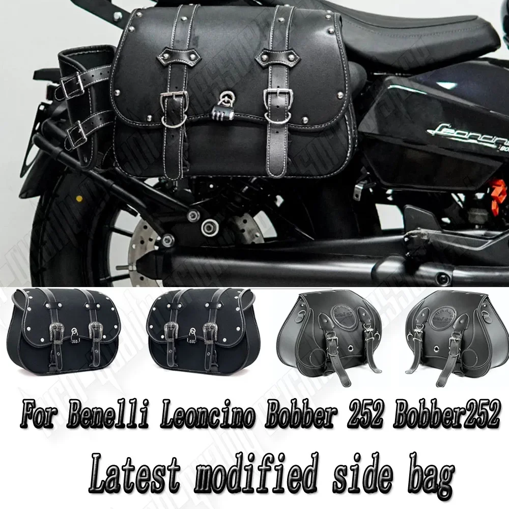 

Для Benelli Leoncino Bobber 252 Bobber 252, модифицированные боковые детали, аксессуары, холст, ретро, американская боковая задняя полка, непромокаемая