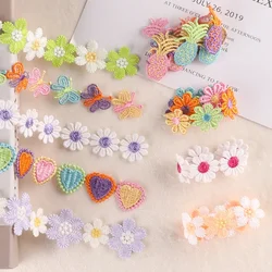 Multicolor  Daisy Flower Lace Trim for Knitting Wedding Embroidered Ribbon DIY Handmade Patchwork Sewing Supplies Crafts 25mm