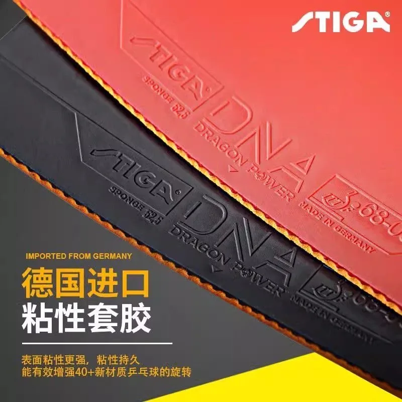 STIGA DNA DRAGON POWER Tischtennis-Gummi, stark klebender, deutsche Pips-in-Original STIGA DNA DRAGON POWER Ping-Pong-Schwamm – Detail 3