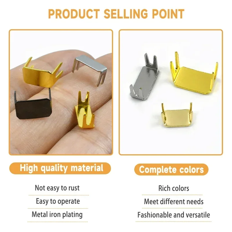 20-100Pcs 3# 5# 8# 10# Zipper Stopper for Nylon Zippers Non-slip Metal Zip Tail Stops Clothes Zips End Clip Buckle Ziper Repair