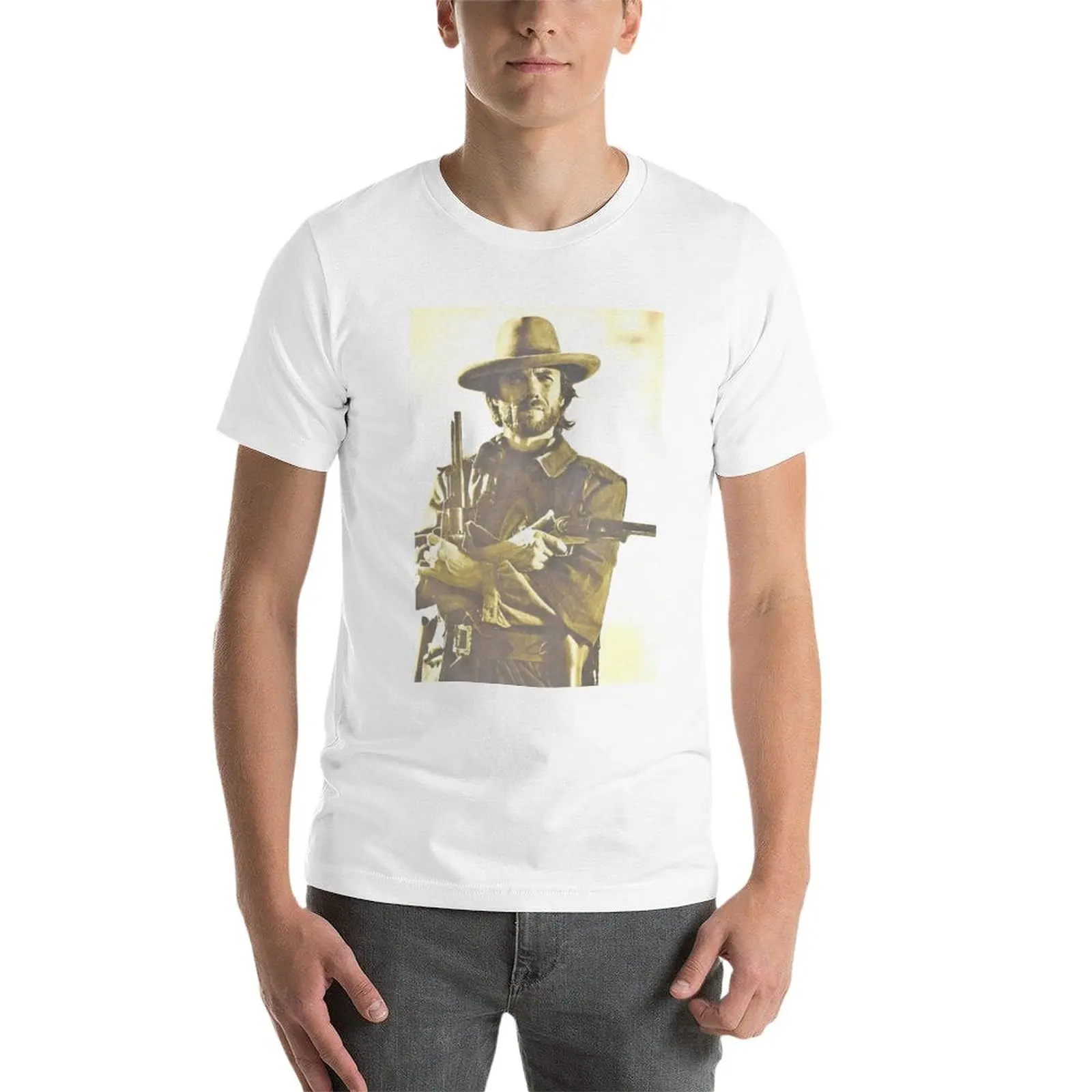 New CLINT EASTWOOD T-Shirt vintage t shirt oversized t shirts men workout shirt