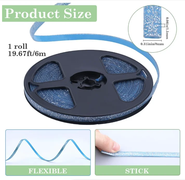 1pc 6M Tile Gap Tape Kitchen Bathroom Waterproof Beautiful Seam Self-Adhesive Sticker Wall Floor Gap Line Decorative Strip