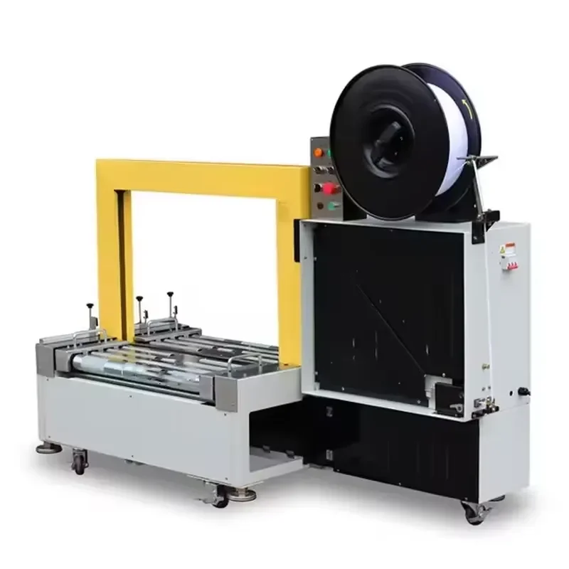 for Warehouse Factory Carton Packaging Line Heavy Duty Automatic Low Platform PP Belt Strapping Machine
