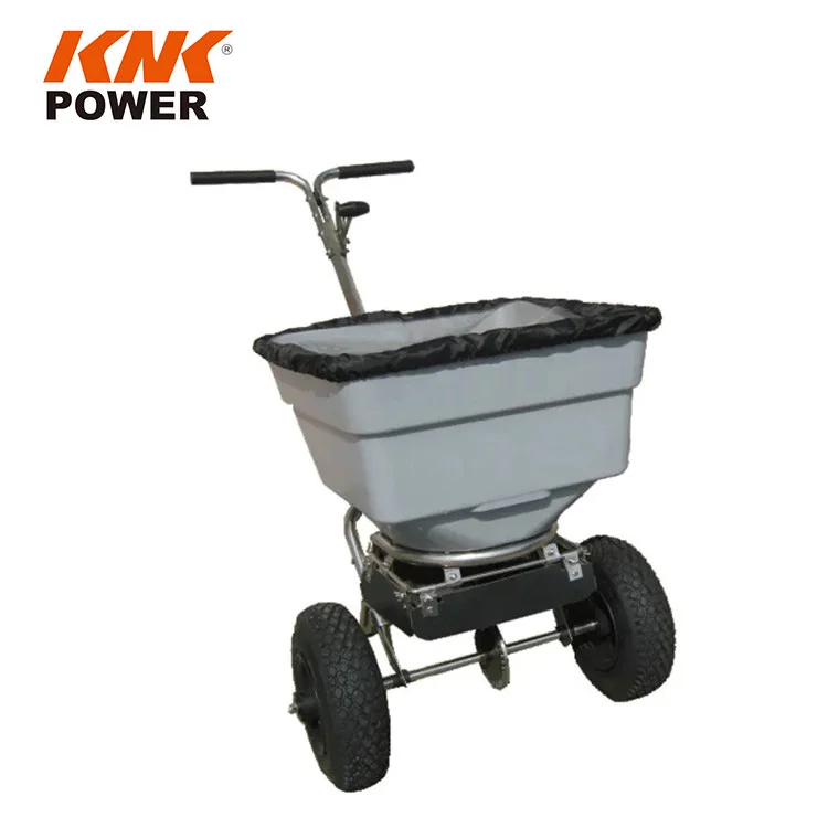 

100LB/ 58L Stainless Steel Grass Seed Lawn Fertilizer Spreader Manual