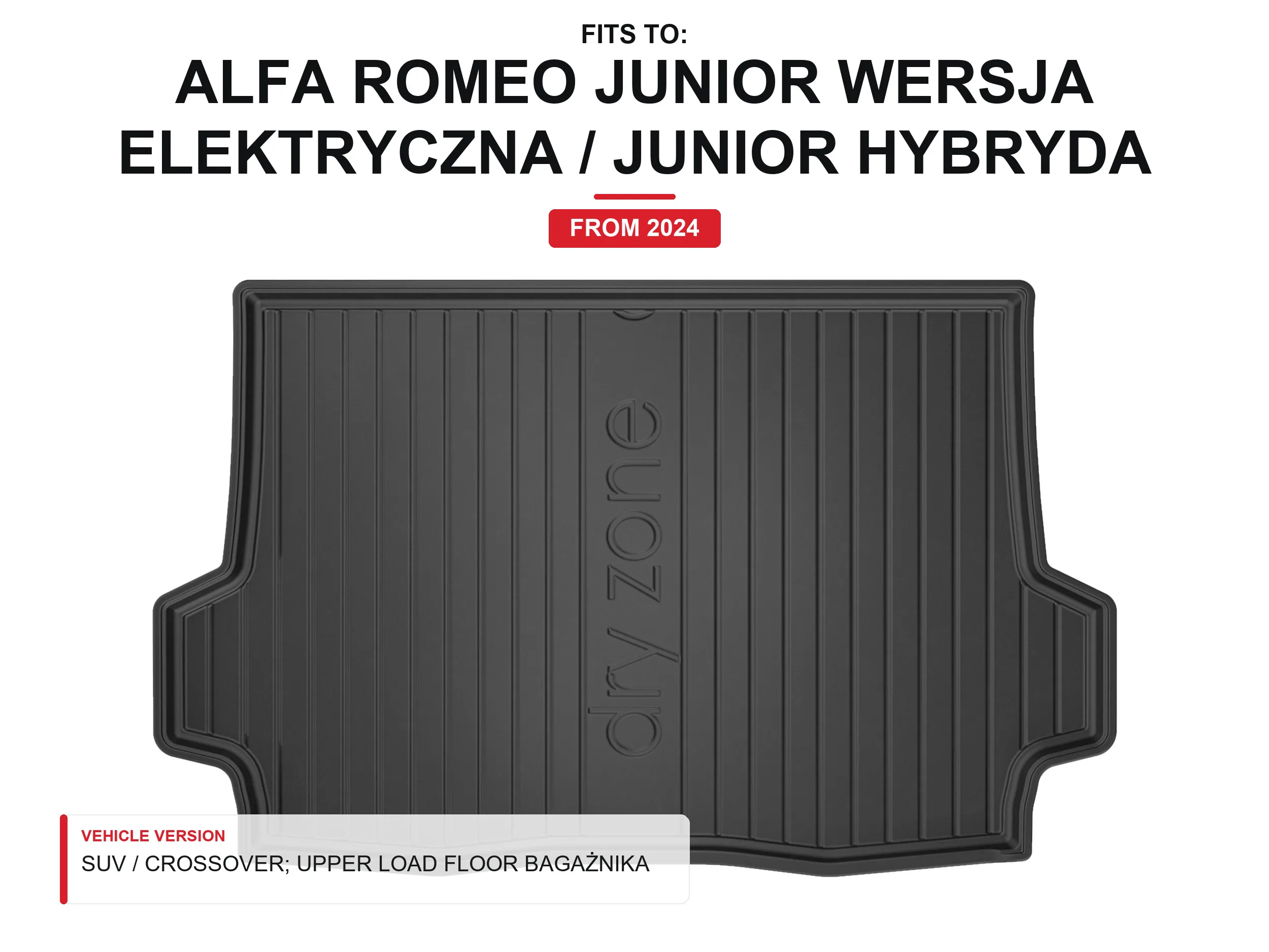 Kofferbakmat voor: Alfa Romeo Junior elektrische versie / Junior hybride