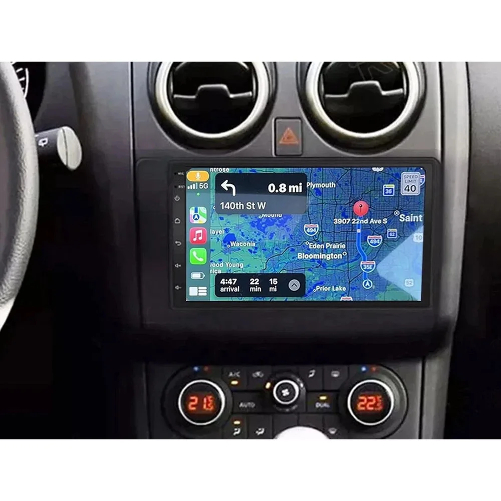 

7-дюймовая автомобильная навигация на Android 13 с Carplay+Android Auto, 2+32 ГБ, AHD-камера+микрофон, подходит для Nissan, универсальная